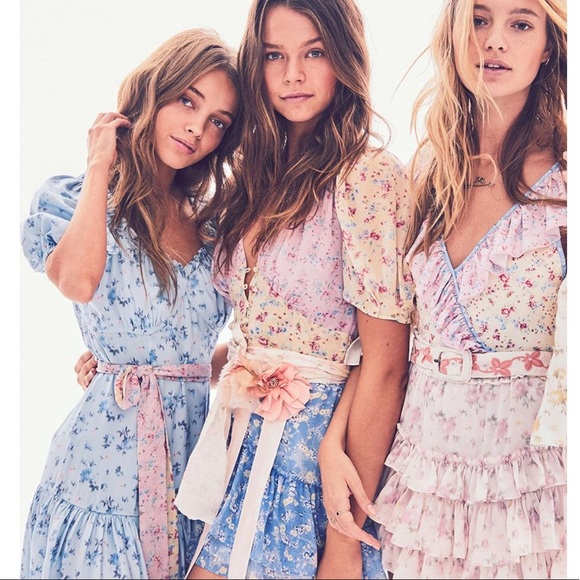 Floral color block dress in baby colors 💗💕💙💛🤍💝 - Picture 4 of 16